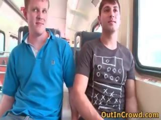 Young Homosexual blokes Have Some Public Stinker Making Out Three By Outincrowd